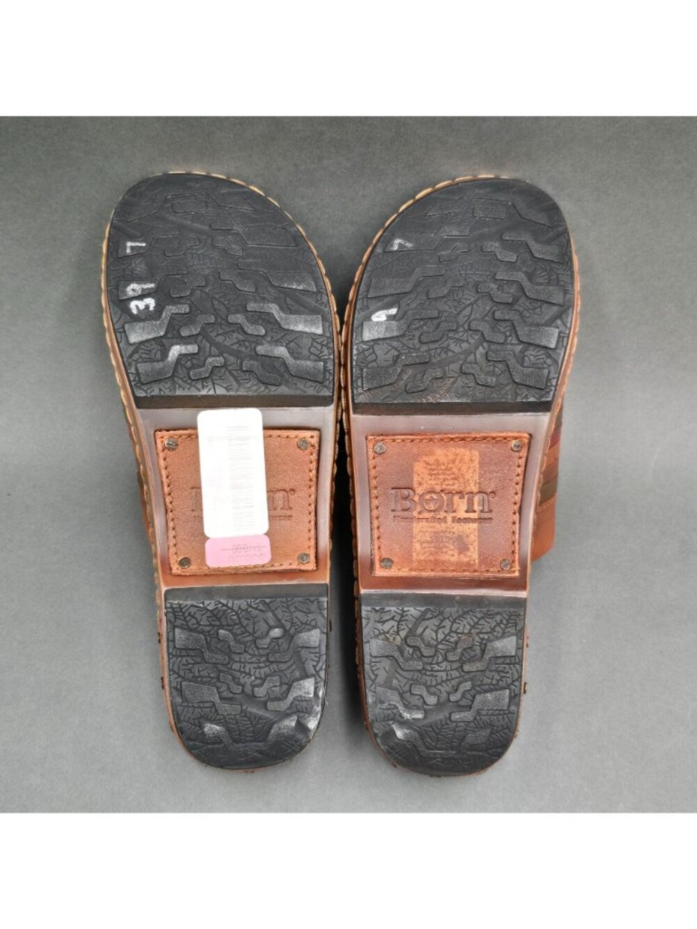 Born Yucatan Woven Leather Clogs Size 7 Brown Multi Color Slip On Mules - Picture 10 of 11